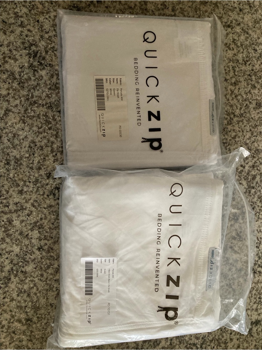 White Bedding Sheet Set - Easy Zip